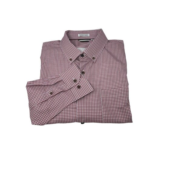 Mens Checkered Long Sleeve Button-Down Shirt - Size XL - Picture 2 of 6